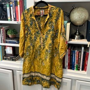 Johnny Was - size large - silk dress - embroidered